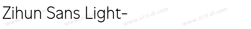 Zihun Sans Light字体转换